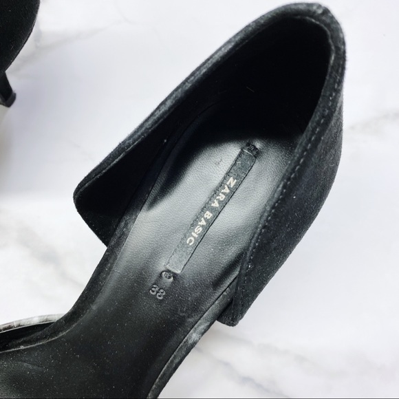 ZARA snakeskin pumps pointy heels black - Picture 4 of 5